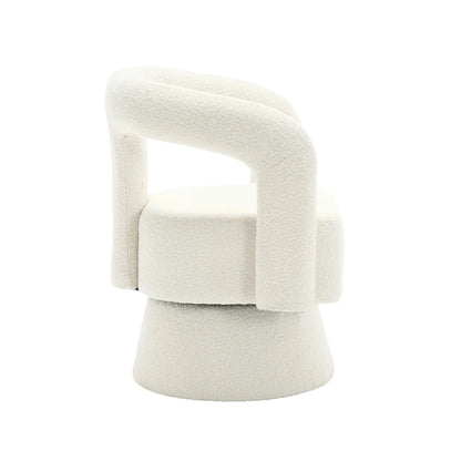 Fauteuil pivotant en bouclette style Japandi – Sorae