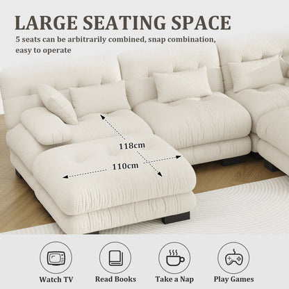 Grand canapé modulable en velours – Eina