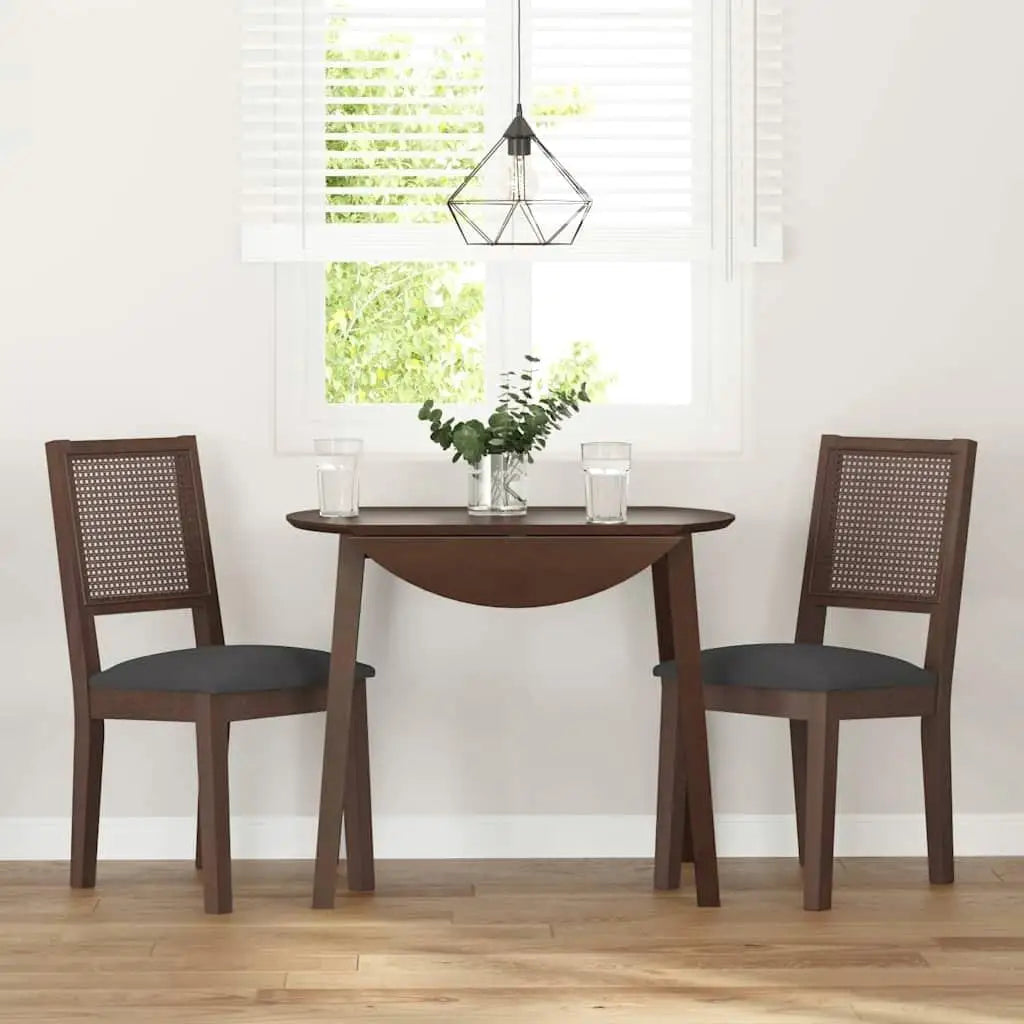 Lot de 2 chaises en bois massif et velours brun – Satsuki