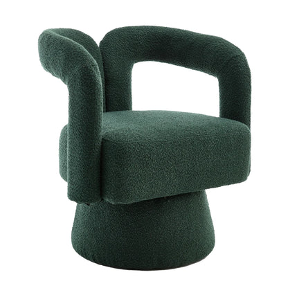 Fauteuil pivotant en bouclette style Japandi – Sorae