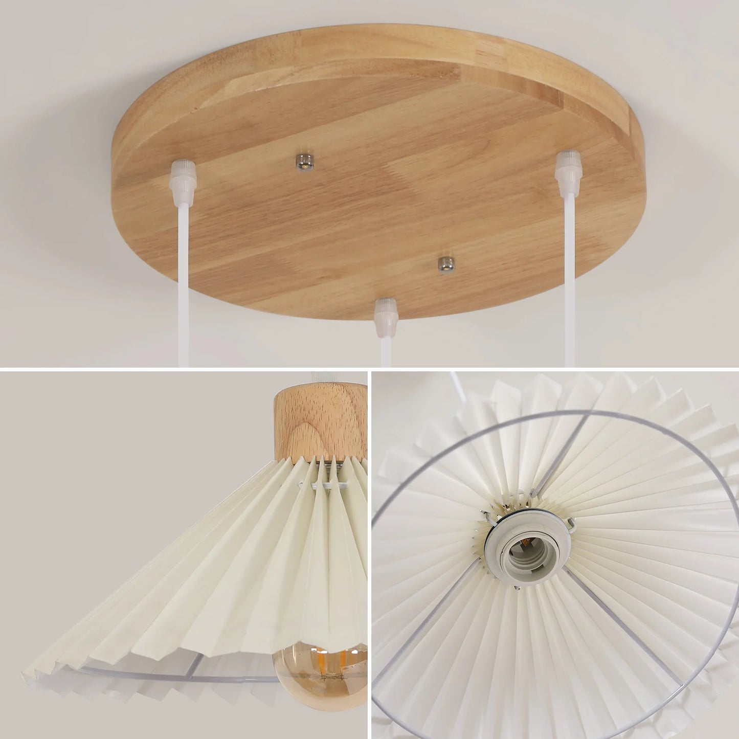 Japandi-style 3-head pendant light - Ryu