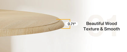 Table à manger ronde pour 4 personnes style farmhouse – Daiki